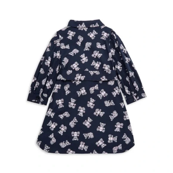 Burberry Navy Blue Shirt Dress with Teddy Bear Print- NWT Dresses